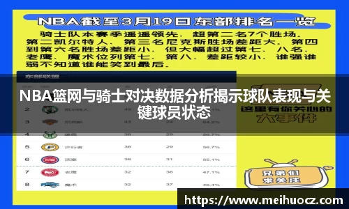 NBA篮网与骑士对决数据分析揭示球队表现与关键球员状态